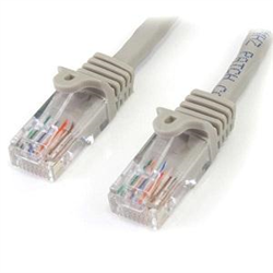 1 m Gray Cat5e Snagless RJ45 UTP Patch Cable - 1m Patch Cord - Ethernet Patch Cable - RJ45 Male to Male Cat 5e Cable
