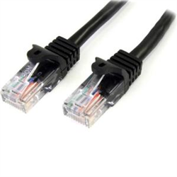 Startech 2M Black CAT5E/ Cat 5 SNAGLESS Patch Cable 2M- LTW