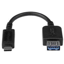 Startech 0.15M USB-C (T/BOLT3) To USB 3.0 Adapter CABLE- BLACK- 2YR