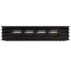 7 Port Compact Black USB 2.0 Hub