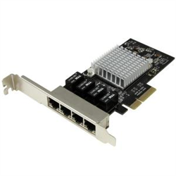 STARTECH 4 PORT GbE PCIE NETWORK CARD- INTEL I350- 2YR