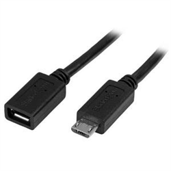 Startech 0.5M Micro USB2.0 B To Micro USB2.0 B CABLE- M/F- LTW