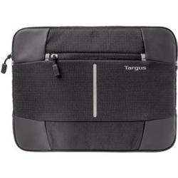 Targus 13-14'' Bex II Laptop Sleeve/Case/Notebook Bag  - Weather-resistant & rip-stop fabrication - Black with black trim