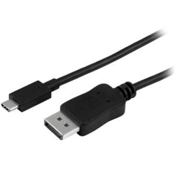 Startech 1M USB-C (T/BOLT3) To DP1.2 Adapter CABLE- 4K- 3YR