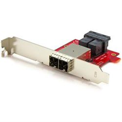 Mini-SAS Adapter - Dual SFF-8643 to SFF-8644 - with Full and Low-Profile Brackets - 12Gbps