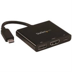 Startech USB-C (T/BOLT3) MULTIPORT ADAPTER- 4K HDMI- USB- Single DISPLAY- 60W PD- 3YR