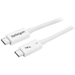 Startech 0.5M T/BOLT3 CABLE- 40GBPS- 100W PD- WHITE- 2YR