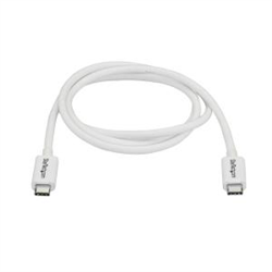 Startech 1M T/BOLT3 CABLE- 20GBPS- 100W PD- WHITE- 2YR