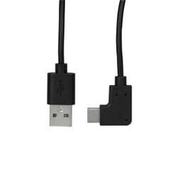 1m 3ft USB to USB C Cable - Right-Angle - USB 2.0 - USB-A to USB-C