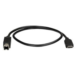 0.5m USB C to USB B Printer Cable - M/M - USB 2.0