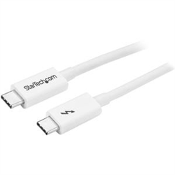2m Thunderbolt 3 Cable - 20Gbps - White - Thunderbolt USB-C and DisplayPort Compatible