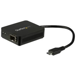 USB C to Fiber Optic Converter - Open SFP - 1000BASE-SX/LX - Windows / Mac / Linux - USB Ethernet Adapter - USB Network Adapter