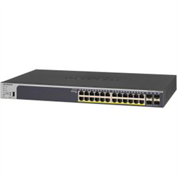 NETGEAR 24-Port 190W Gigabit PoE+ Ethernet Smart Managed Pro Switch with 4 SFP Ports (GS728TPv2)
