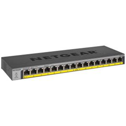 Netgear (GS116LP) 16-PORT Unmanaged SWITCH- POE+(16) 76W (UPG To 183W)- Life WTY