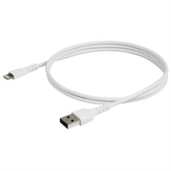 Startech 1M USB-A To Lightning CABLE- RUGGED- WHITE- 2YR