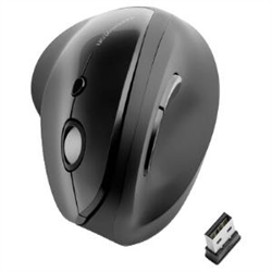 Pro Fit Ergo Vertical Wireless Mouse Black 6 buttons DPI (800/1000/1200/1600) with nano USB receiver up to 20mt (65ft)