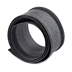 10ft (3m) Cable Management Sleeve Trimmable Heavy Duty Cable Wrap 1.2in (3cm) Dia. Polyester Mesh Computer Cable Manager/Protector/Concealer Black Cord Organizer/Hider