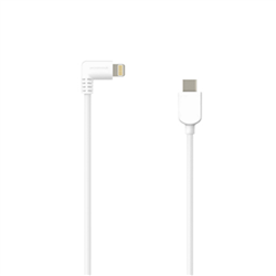 Bosstab Lighting Cable Right Angled USB-C in White 3 Metres