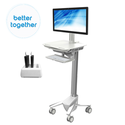 Ergotron Cart SV41 + Element K959/2X-BATT/CRD/KB/M