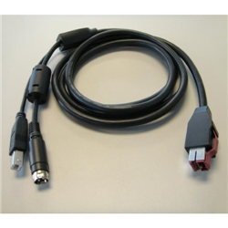 Cable Printer 24V Powered USB To HOSIDEN & USB B 3M Black