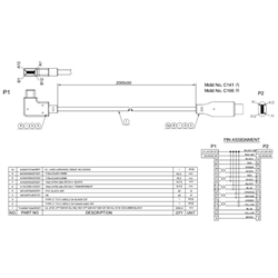 Element Cable USB-C 3.2 To USB-C R/ANGLE Pvc Bk 2M