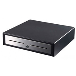 Vpos Cash Drawer EC410 5 Note 8 Coin 24V Black S/S Front