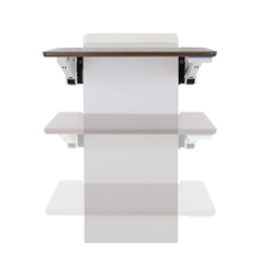Ergotron WORKFIT Elevate Wall Desk SNOW/MAPLE