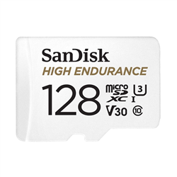 SanDisk High Endurance microSDXC Card- SQQNR 128G- UHS I- C10- U3- V30- 100MB/s R- 40MB/s W- SD adaptor- 2Y