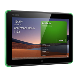 Yealink Roompanel Android based Scheduling Panel 8-inch- flush mount kit for wall or glass- 20° Tilt- PSU included- Yealink Platform- Microsoft Teams-