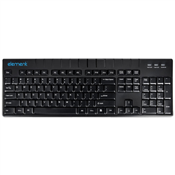 Element Medical Grade Washable Keyboard ECT104-BL 104 Keys USB IP68 in Black