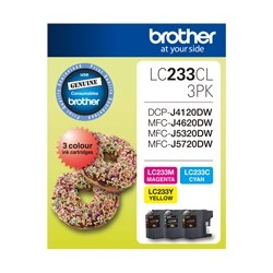 LC233 COLOUR VALUE PACK 1XCYAN 1X MAGENTA 1X YELLOW
