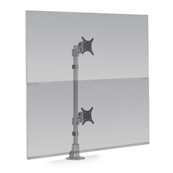 HATCollective E2 Connex Monitor Arm 1-over-1 - Silver