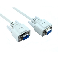 Printer Cable RS232 DB09F/DB09F NULL/MODEM 2M WHI