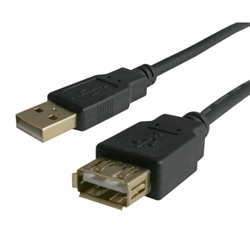 Cable EXTENTION USB 2.0 A Male To Female 3M BLK