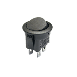 RR-Series Round Rocker Switch 8A 250V Black