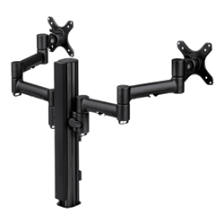 Systema 460mm Dual Monitor arm with 400mm post Black