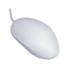 Waterproof Silicone Optical Mouse with Scroll Button + 2 Button Long Cable with Seal Cap White USB