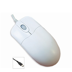 Seal Mouse IP68 Scroll Wheel USB White