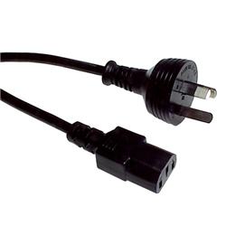 Power Cable IEC-C13 (CAIEC) 10A 1.8M Black ANZ