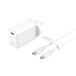 Mophie-Essential-bundle-wall-charger-PD-30W-1C-White