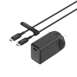 Mophie-Essential-bundle-wall-charger-PD-30W-1C-Black