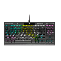 Corsair K70 RGB TKL OPX Silver RGB Mechanical Gaming Keyboard- Backlit RGB LED- CHERRY Keyswitches- Black. Champion Edition
