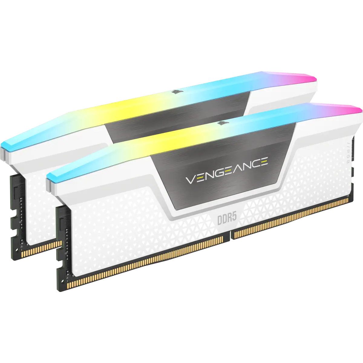 Corsair Vengeance RGB 32GB (2x16GB) DDR5 UDIMM 6000MHz C40 1.35V Desktop Gaming Memory White