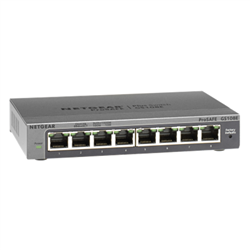 NETGEAR (GS108E) 8-PORT WEB MANAGED SWITCH- GbE+(8)- LIFE WTY