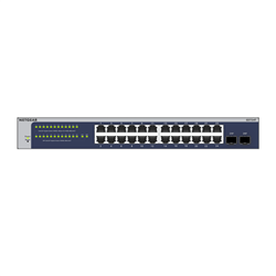 NETGEAR (GS724T) 24-PORT SMART MANAGED SWITCH- GbE(24)- SFP(2)- LIFE WTY