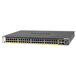 Netgear 48-PORT Managed L3 Stack SWITCH- POE+(48)- 10G(2)- SFP+(2)- 1000W- Life WTY