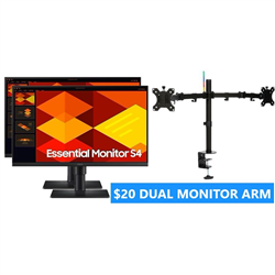 2x-SAMSUNG-D400-24-(16-9)-FHD-IPS-MONITOR-100HZ-DP-HDMI(2)-$20-DUAL-MONITOR-ARM