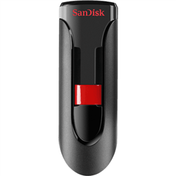 SanDisk Cruzer Glide 3.0 USB Flash Drive- CZ600 32GB- USB3.0- Black with red slider- retractable design- 5Y