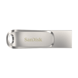SanDisk Ultra Dual Drive Luxe USB Type-CTM Flash Drive- Metal- USB3.1/Type C reversible connector- Swivel Design- Type-C enabled devices- 5Y