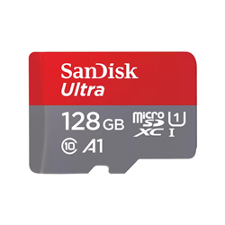 Sandisk Ultra MICROSDHC Squab 128GB A1 C10 U1 UHS-I 140MB/S R 4X6 Sd ADAPTOR 10Y